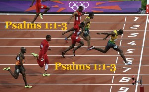 Jamaica's Usain Bolt crosses the finish line to win gold in the men's 100-meter final during the athletics in the Olympic Stadium at the 2012 Summer Olympics, London, Sunday, Aug. 5, 2012. (AP Photo/Christophe Ena)