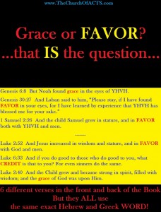 Grace or FAVOR?  That IS The Question!