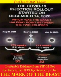 3 Total Solar Eclipse Confirmation Of My Last Days Time Line Chart?  The Alien Invasion of Revelation 12:14